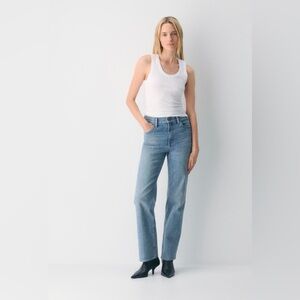 New Aritzia Denim Forum The Arlo Hi-Rise Straight Jean in Bleu Bellini Please